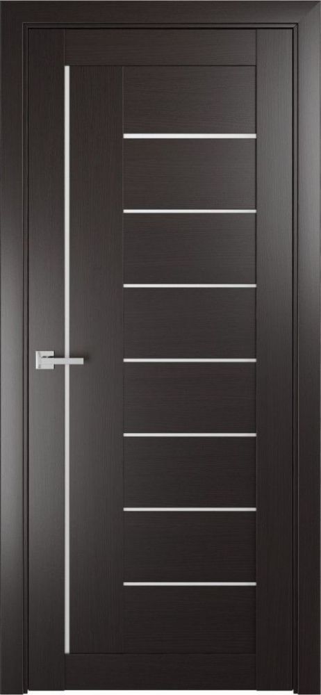 Межкомнатная дверь ЛУ-17 Венге (стекло сатинат)